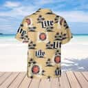 Miller Lite Hawaiian Shirt Island Pattern Beer Lovers Gift