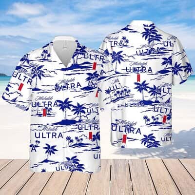 Michelob Ultra Hawaiian Shirt Beach Pattern Gift For Beer Lovers Michelob Ultra Hawaiian Shirt Beach Pattern Gift For Beer Lovers