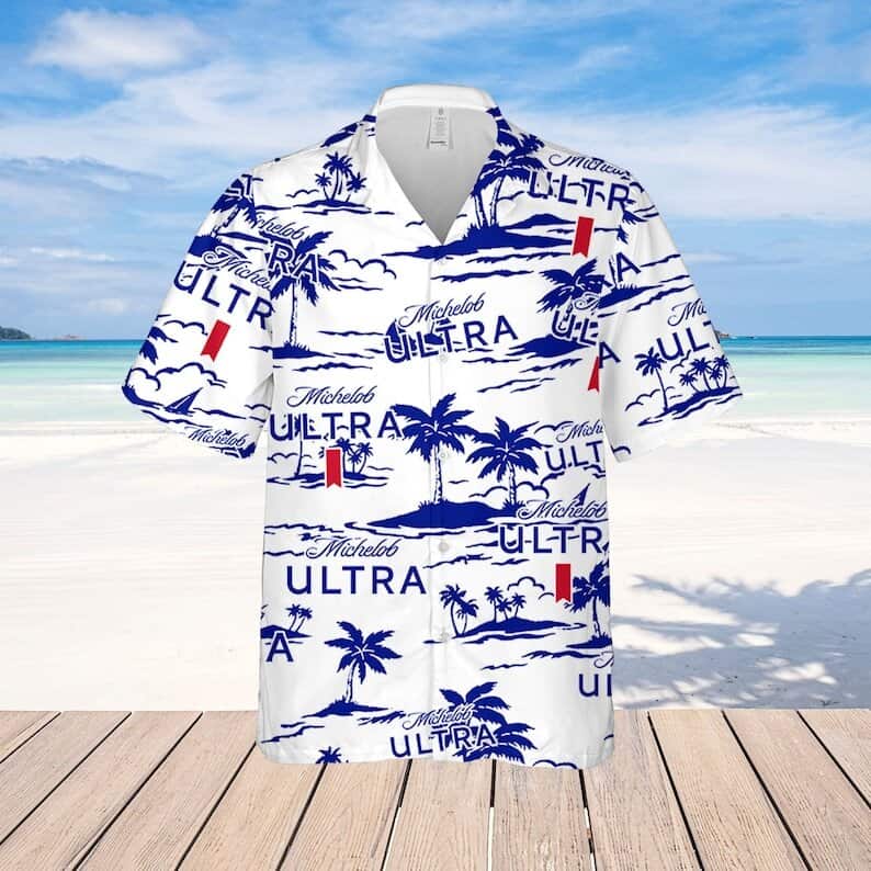 Michelob Ultra Hawaiian Shirt Beach Pattern Gift For Beer Lovers Michelob Ultra Hawaiian Shirt Beach Pattern Gift For Beer Lovers