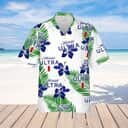 Michelob Ultra Beer Hawaiian Shirt Hibiscus Flower Pattern Michelob Ultra Beer Hawaiian Shirt Hibiscus Flower Pattern