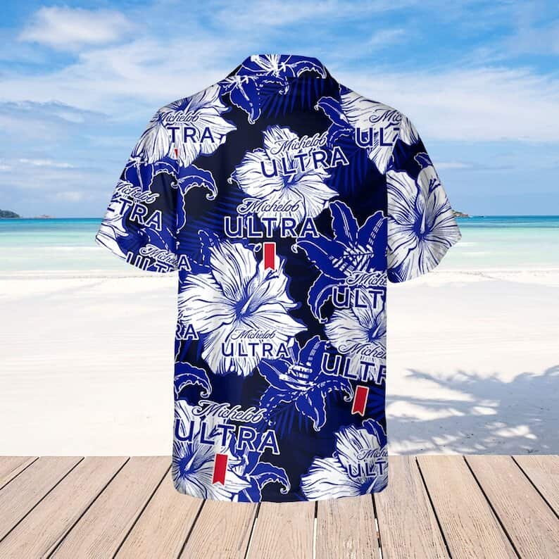 Michelob Ultra Hawaiian Shirt Tropical Flower Pattern Beer Lovers Gift Michelob Ultra Hawaiian Shirt Tropical Flower Pattern Beer Lovers Gift