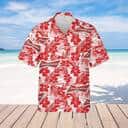 Budweiser Hawaiian Shirt Tropical Flower Pattern Gift For Beach Trip