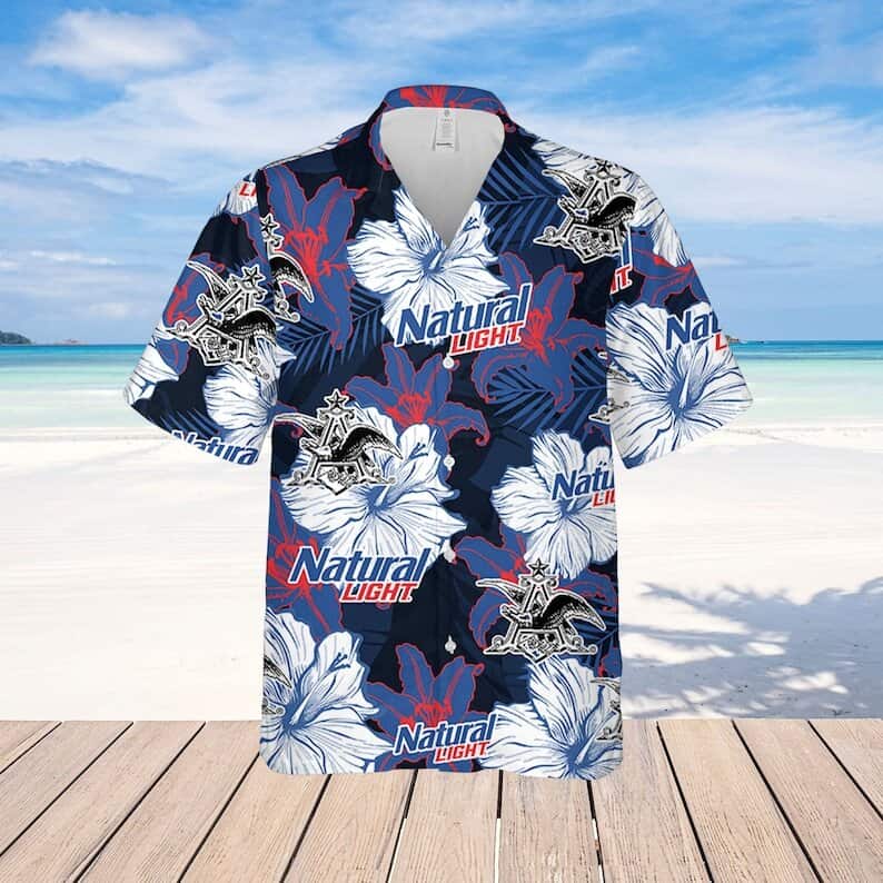 Natural Light Hawaiian Shirt Tropical Flower Pattern Beach Gift For Friend Natural Light Hawaiian Shirt Tropical Flower Pattern Beach Gift For Friend