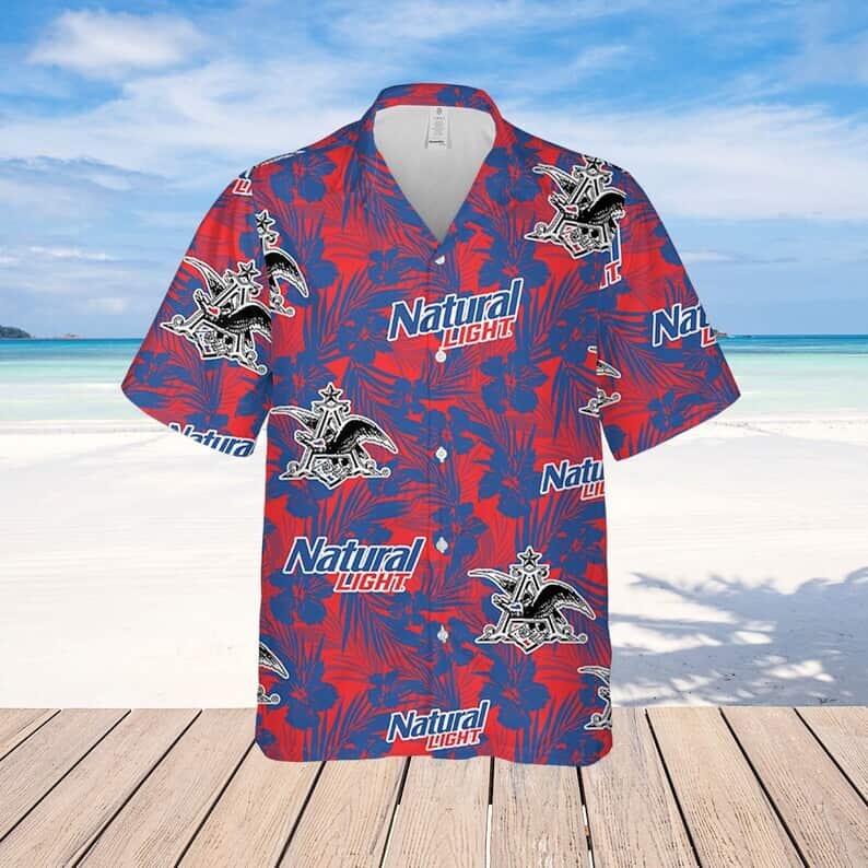 Natural Light Hawaiian Shirt Tropical Flower Pattern Practical Beach Gift Natural Light Hawaiian Shirt Tropical Flower Pattern Practical Beach Gift
