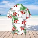 Beck's Beer Hibiscus Flower And Tropical Palm Leaves Hawaiian Shirt
