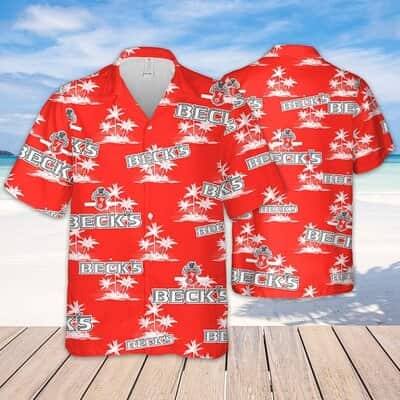Beck's Beer Hawaiian Shirt Island Pattern Beach Lovers Gift Beck's Beer Hawaiian Shirt Island Pattern Beach Lovers Gift