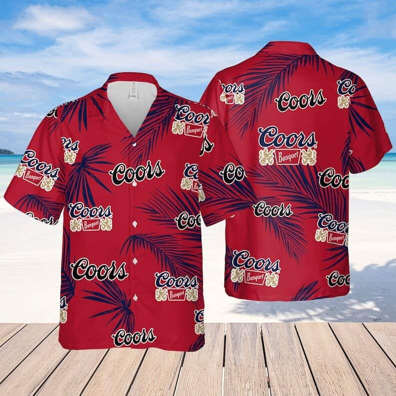 Coors Banquet Beer Palm Leaves Pattern Hawaiian Shirt Coors Banquet Beer Palm Leaves Pattern Hawaiian Shirt