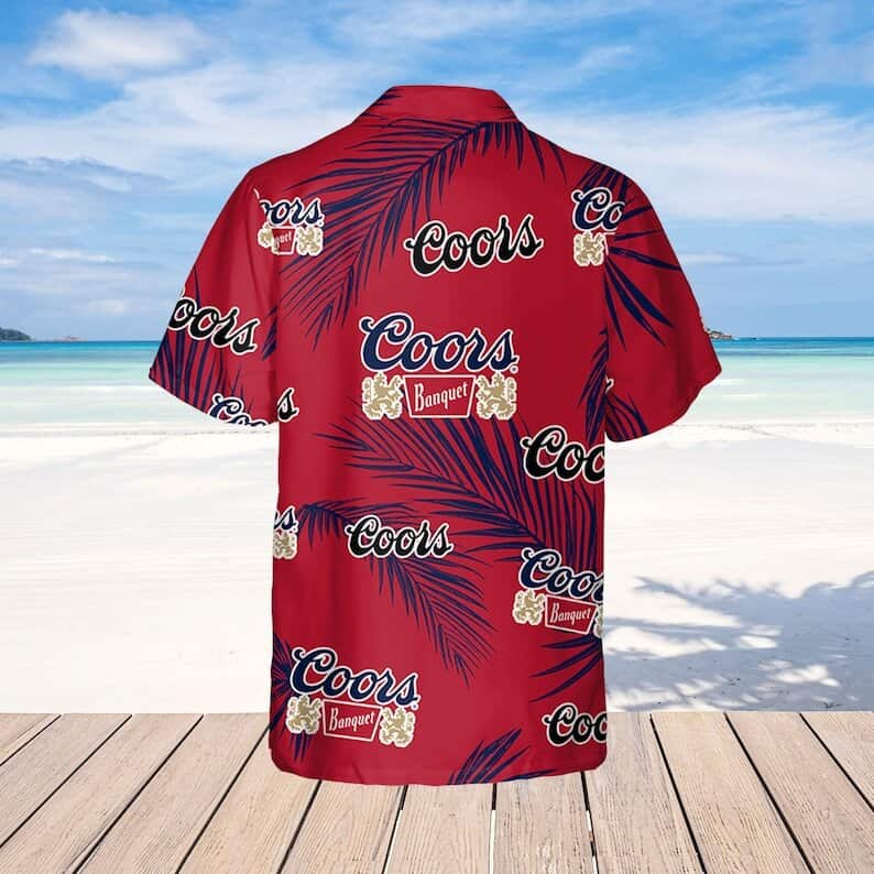 Coors Banquet Beer Palm Leaves Pattern Hawaiian Shirt Coors Banquet Beer Palm Leaves Pattern Hawaiian Shirt