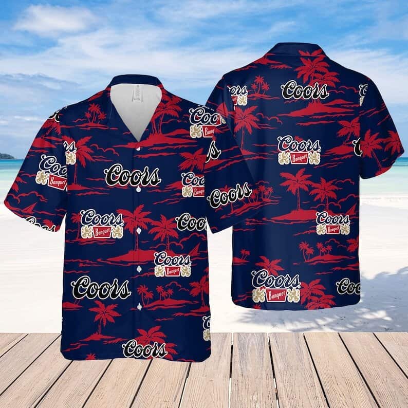 Coors Banquet Beer Beach Pattern Hawaiian Shirt Coors Banquet Beer Beach Pattern Hawaiian Shirt