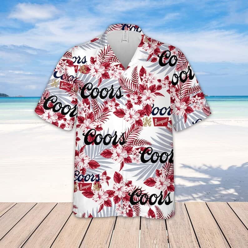 Coors Banquet Beer Flower Pattern Hawaiian Shirt Coors Banquet Beer Flower Pattern Hawaiian Shirt