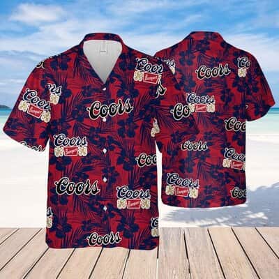 Coors Banquet Beer Tropical Flower Pattern Hawaiian Shirt Beach Gift For Him