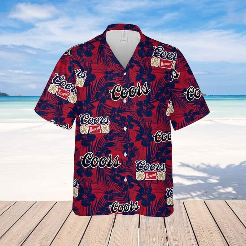 Coors Banquet Beer Tropical Flower Pattern Hawaiian Shirt Beach Gift For Him Coors Banquet Beer Tropical Flower Pattern Hawaiian Shirt Beach Gift For Him