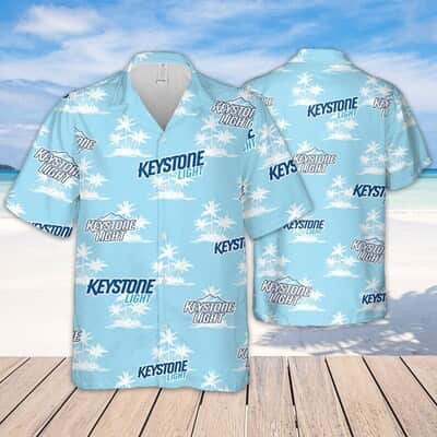 Keystone Light Beer Beach Pattern Hawaiian Shirt Keystone Light Beer Beach Pattern Hawaiian Shirt