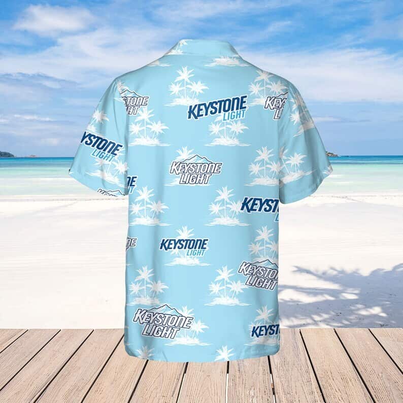 Keystone Light Beer Beach Pattern Hawaiian Shirt Keystone Light Beer Beach Pattern Hawaiian Shirt