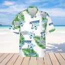 Keystone Light Hibiscus Flower Pattern Hawaiian Shirt Beach Gift For Beer Lovers