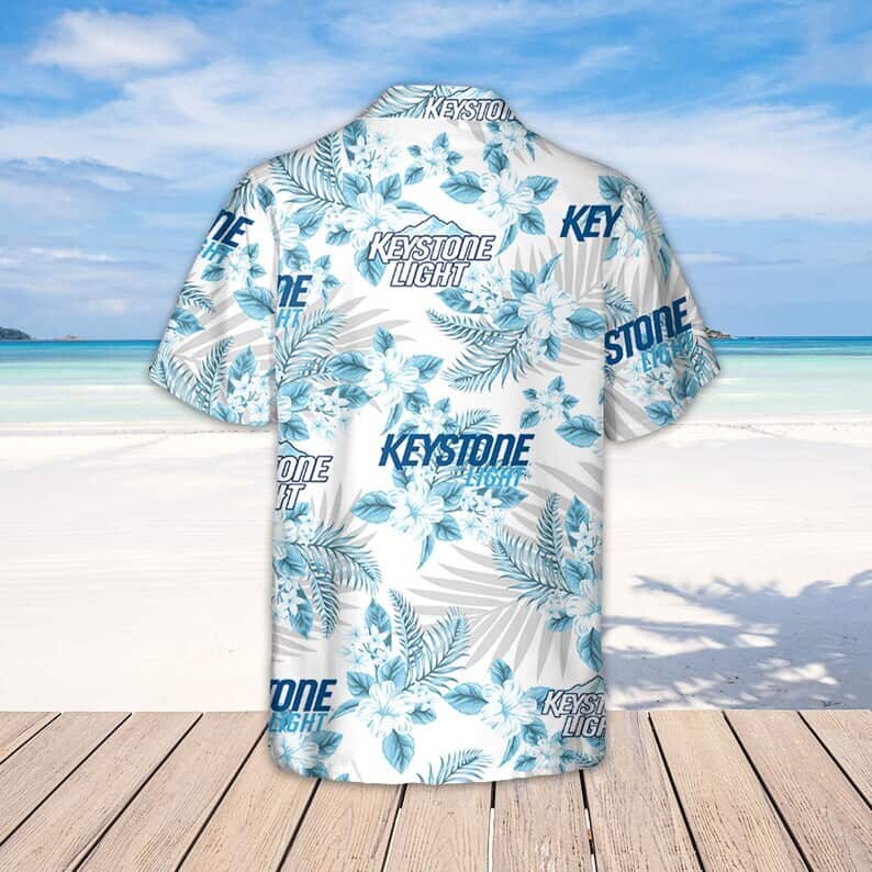 Keystone Light Beer Tropical Flower Pattern Hawaiian Shirt Gift For Beach Trip Keystone Light Beer Tropical Flower Pattern Hawaiian Shirt Gift For Beach Trip