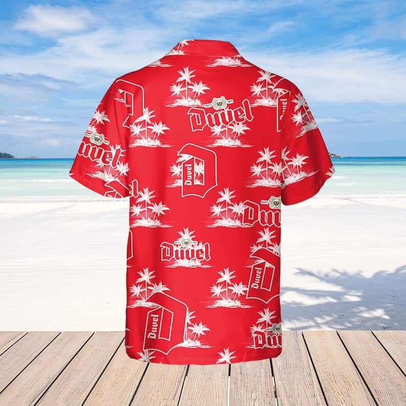 Duvel Beer Hawaiian Shirt Coconut Island Pattern Duvel Beer Hawaiian Shirt Coconut Island Pattern