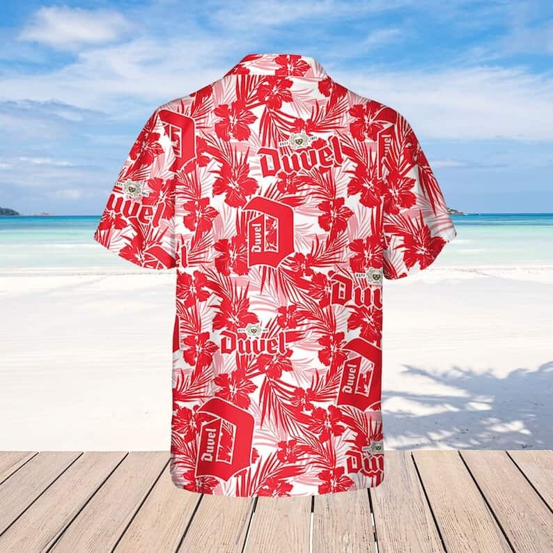 Duvel Beer Hawaiian Shirt Tropical Flower Pattern Duvel Beer Hawaiian Shirt Tropical Flower Pattern