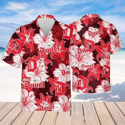 Duvel Beer Hawaiian Shirt Tropical Flower Pattern Beach Lovers Gift