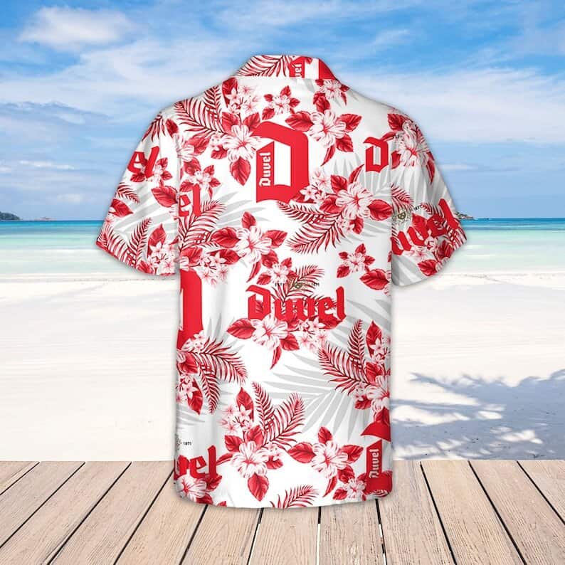 Duvel Beer Hawaiian Shirt Tropical Flower Pattern Gift For Beach Lovers