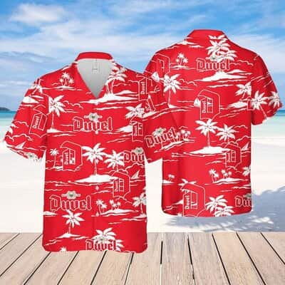 Duvel Beer Beach Pattern Hawaiian Shirt Duvel Beer Beach Pattern Hawaiian Shirt
