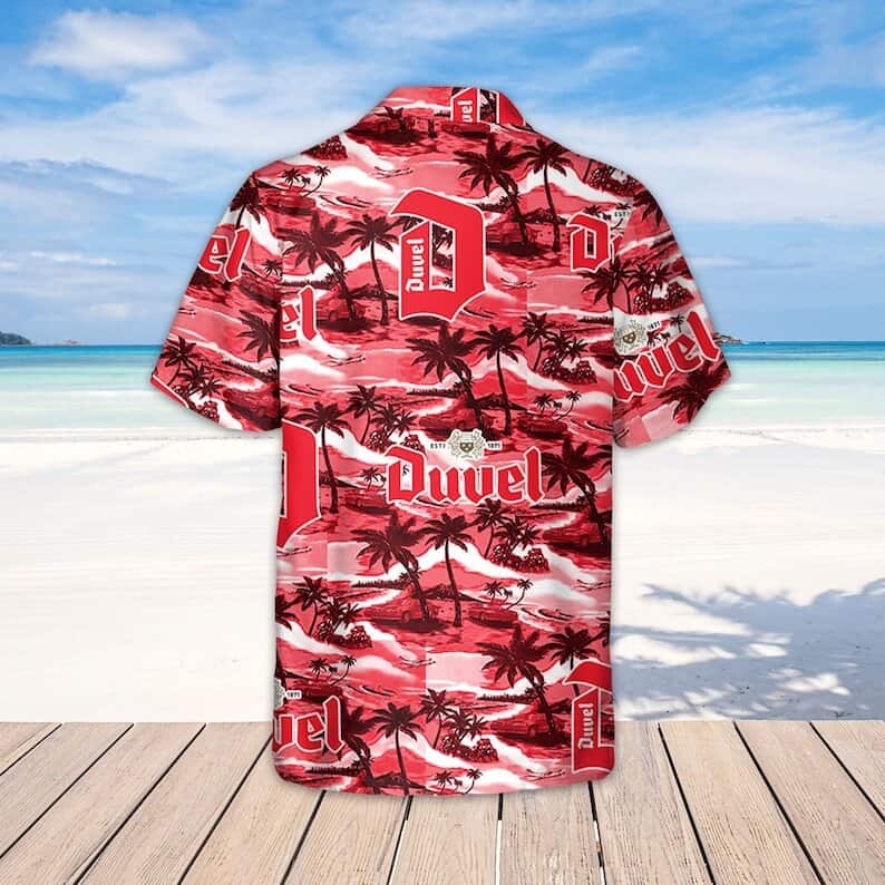 Duvel Beer Island Pattern Hawaiian Shirt Beach Vacation Gift Duvel Beer Island Pattern Hawaiian Shirt Beach Vacation Gift