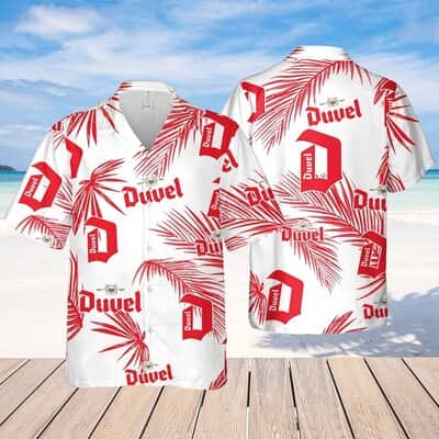 Duvel Beer Palm Leaves Pattern Hawaiian Shirt Beach Gift For Friend