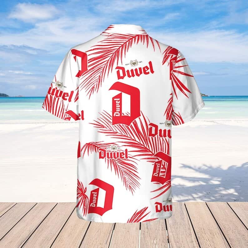 Duvel Beer Palm Leaves Pattern Hawaiian Shirt Beach Gift For Friend Duvel Beer Palm Leaves Pattern Hawaiian Shirt Beach Gift For Friend
