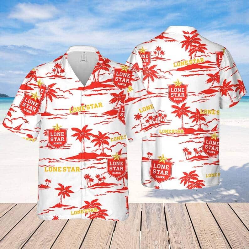 Lone Star Beer Beach Pattern Hawaiian Shirt Lone Star Beer Beach Pattern Hawaiian Shirt
