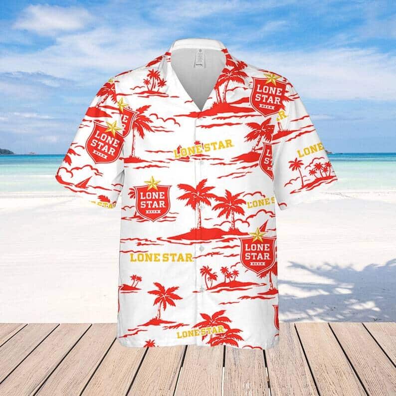 Lone Star Beer Beach Pattern Hawaiian Shirt