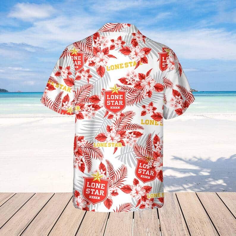 Lone Star Tropical Flower Pattern Hawaiian Shirt Beach Lovers Gift Lone Star Tropical Flower Pattern Hawaiian Shirt Beach Lovers Gift
