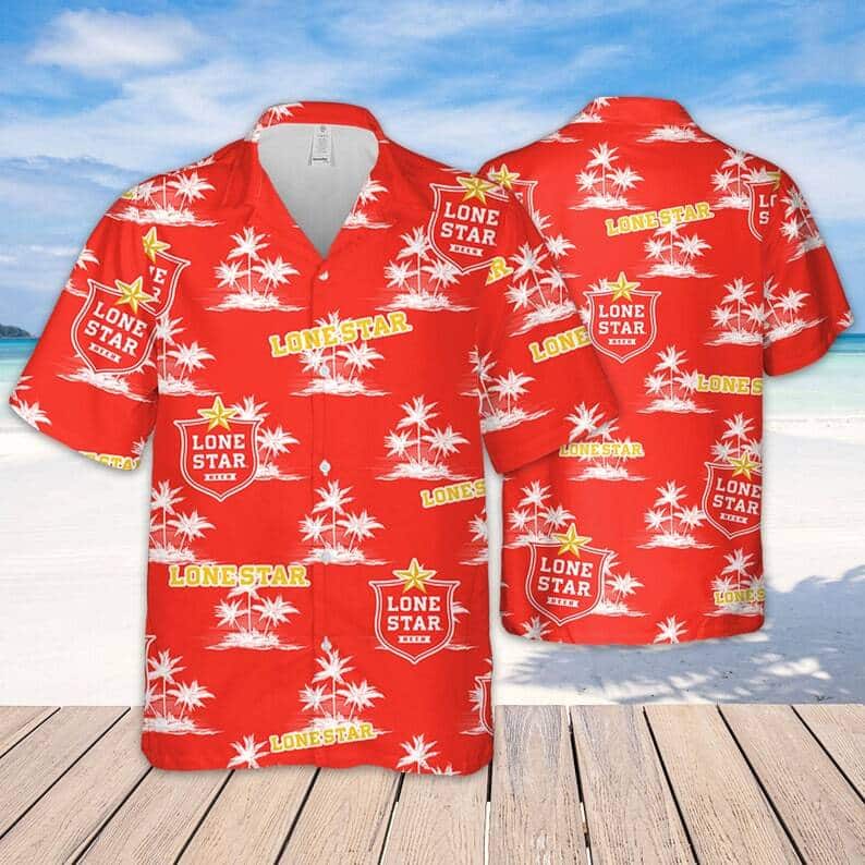 Lone Star Coconut Island Pattern Hawaiian Shirt Practical Beach Gift Lone Star Coconut Island Pattern Hawaiian Shirt Practical Beach Gift