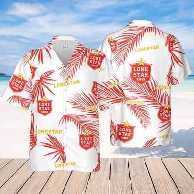 Lone Star Palm Leaves Pattern Hawaiian Shirt Beach Lovers Gift