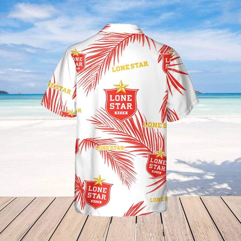 Lone Star Palm Leaves Pattern Hawaiian Shirt Beach Lovers Gift