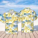 Corona Extra Beer Tropical Flower Pattern Hawaiian Shirt Gift For Beach Trip Corona Extra Beer Tropical Flower Pattern Hawaiian Shirt Gift For Beach Trip