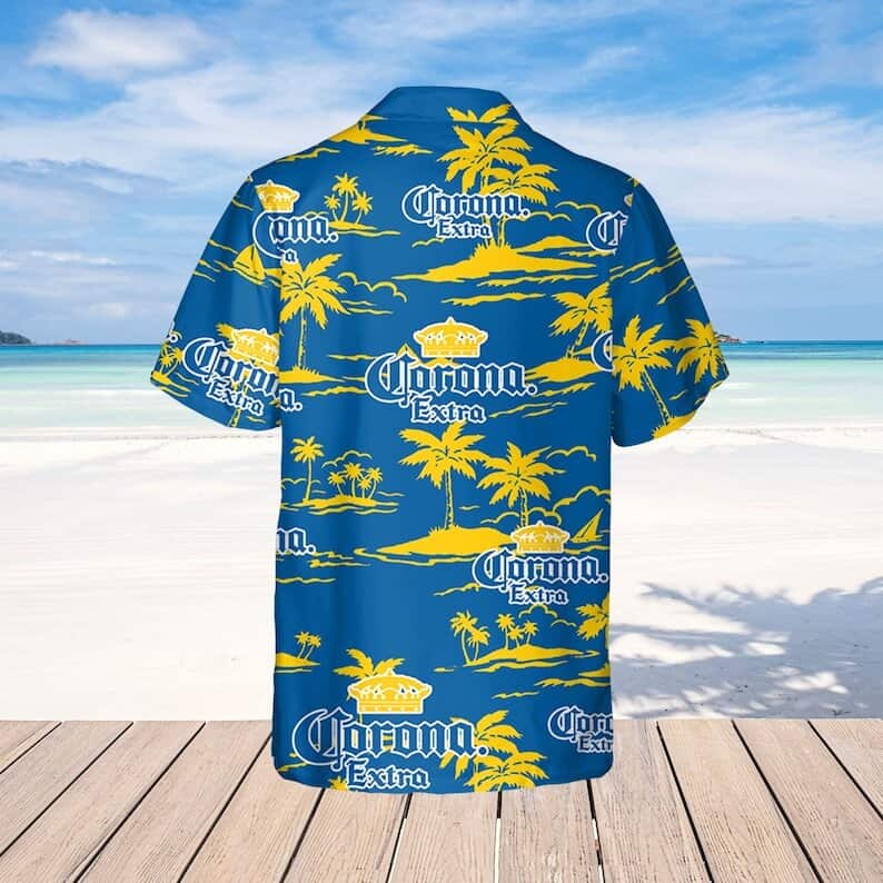 Corona Extra Beach Pattern Hawaiian Shirt Corona Extra Beach Pattern Hawaiian Shirt