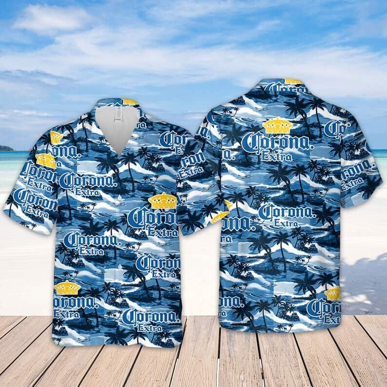Corona Extra Island Pattern Hawaiian Shirt Best Beach Gift Corona Extra Island Pattern Hawaiian Shirt Best Beach Gift