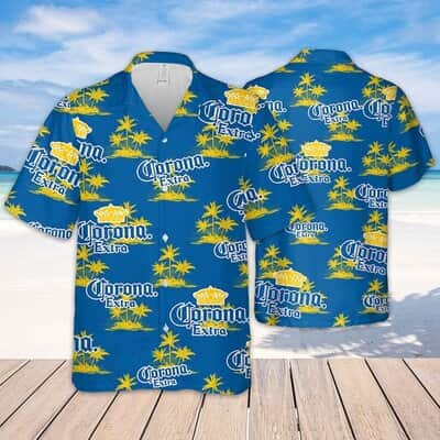Corona Extra Island Pattern Hawaiian Shirt Gift For Beach Vacation Corona Extra Island Pattern Hawaiian Shirt Gift For Beach Vacation