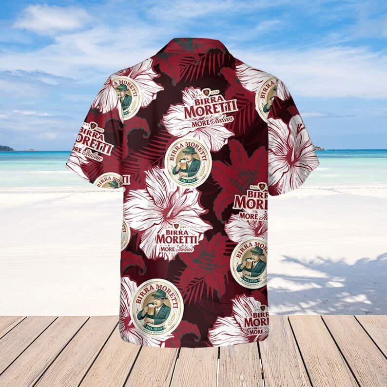 Birra Moretti Beer Tropical Flower Pattern Hawaiian Shirt Beach Lovers Gift Birra Moretti Beer Tropical Flower Pattern Hawaiian Shirt Beach Lovers Gift