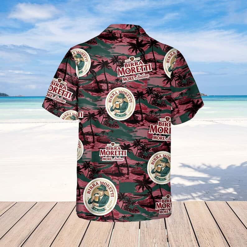 Birra Moretti Beer Island Pattern Hawaiian Shirt Birra Moretti Beer Island Pattern Hawaiian Shirt