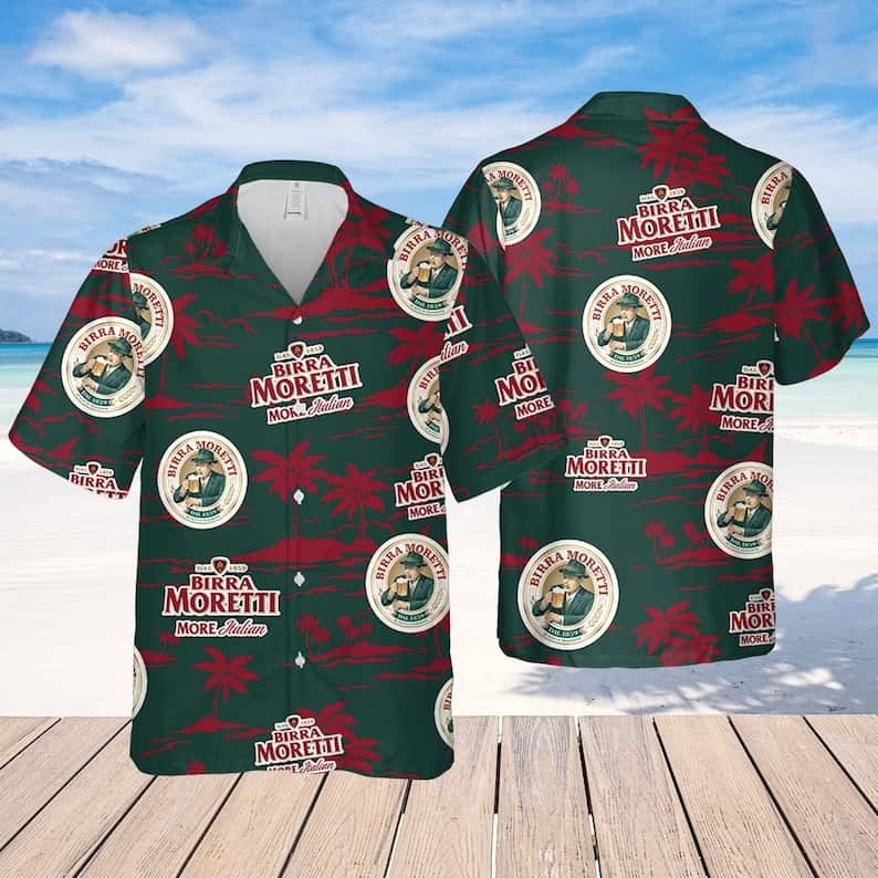 Birra Moretti Beer Hawaiian Shirt Beach Gift For Him Birra Moretti Beer Hawaiian Shirt Beach Gift For Him