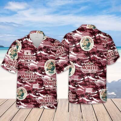Birra Moretti Beer Island Pattern Hawaiian Shirt Beach Gift For Friend