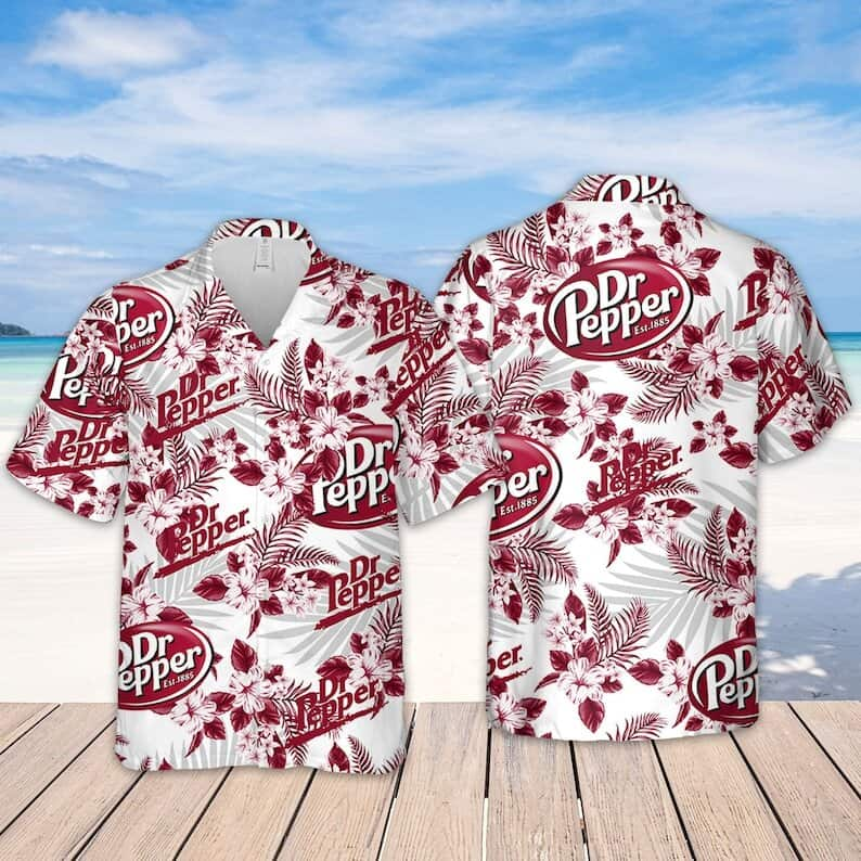 Dr.Pepper Hawaiian Shirt Tropical Flower Pattern Beach Lovers Gift