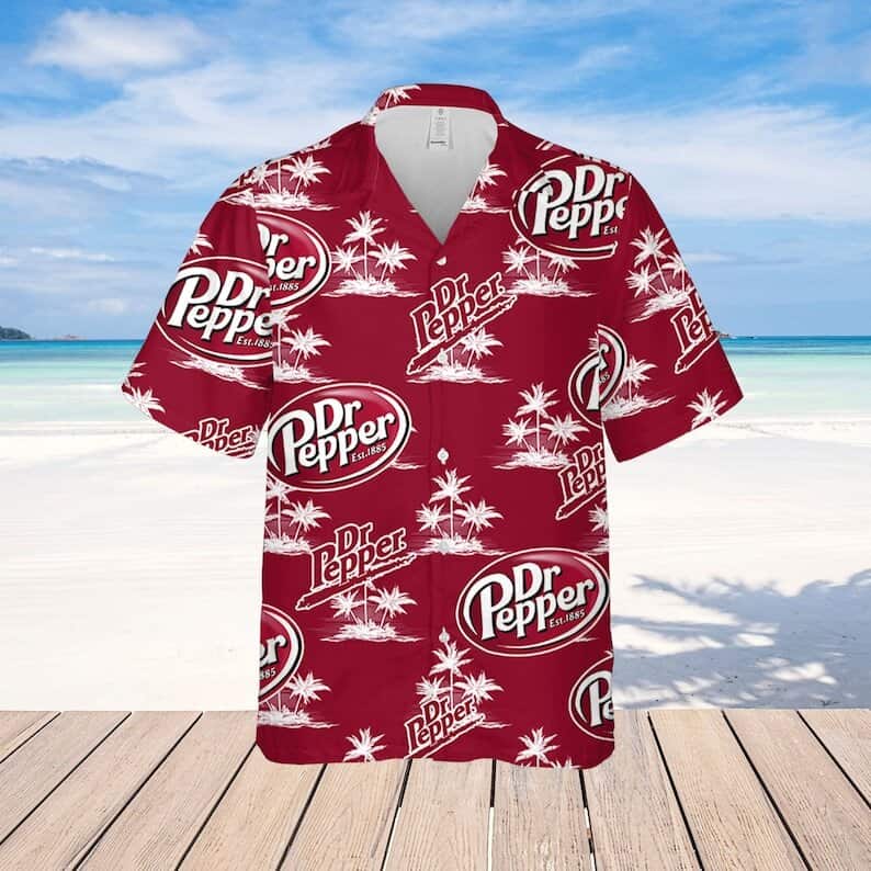 Dr.Pepper Beer Hawaiian Shirt Coconut Island Pattern Beach Vacation Gift Dr.Pepper Beer Hawaiian Shirt Coconut Island Pattern Beach Vacation Gift