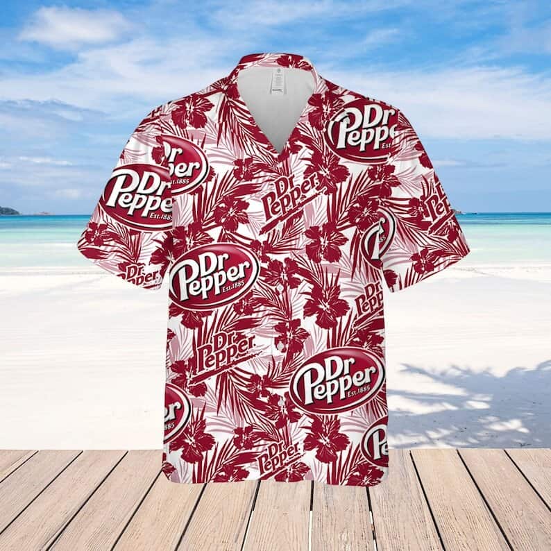 Dr.Pepper Hawaiian Shirt Tropical Flower Pattern Beach Gift For Beer Lovers Dr.Pepper Hawaiian Shirt Tropical Flower Pattern Beach Gift For Beer Lovers