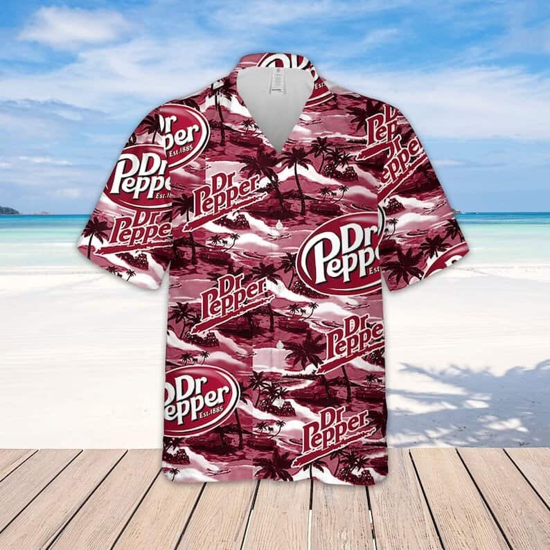Dr.Pepper Beer Hawaiian Shirt Island Pattern Gift For Beach Holiday Dr.Pepper Beer Hawaiian Shirt Island Pattern Gift For Beach Holiday