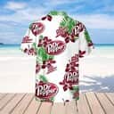 White Aloha Dr.Pepper Hawaiian Shirt Hibiscus Flower Beach Lovers Gift White Aloha Dr.Pepper Hawaiian Shirt Hibiscus Flower Beach Lovers Gift