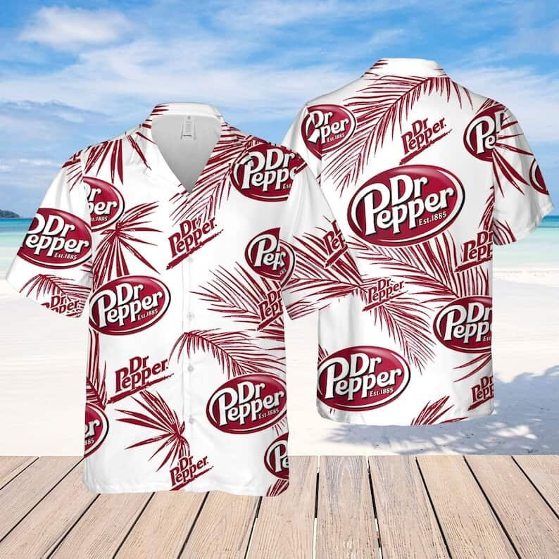 Dr.Pepper Hawaiian Shirt Palm Leaves Pattern Beach Lovers Gift