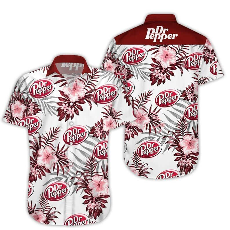 Dr.Pepper Beer Hawaiian Shirt Tropical Flower Pattern All Over Print