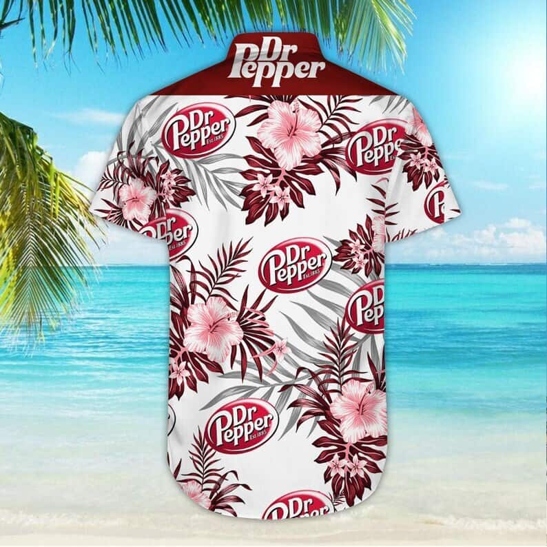 Dr.Pepper Beer Hawaiian Shirt Tropical Flower Pattern All Over Print Dr.Pepper Beer Hawaiian Shirt Tropical Flower Pattern All Over Print